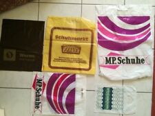 Konvolut 5 Plastiktüten alt Thema Schuhe und Schuhpflege sehr groß bis klein