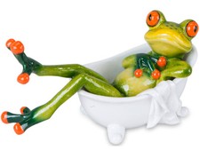 Frosch in Badewanne 11x16 cm