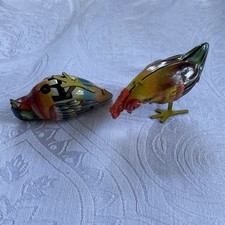 Köhler Blechspielzeug Hahn Made in US Zone Germany Uhrwerk Funktioniert Top Rar