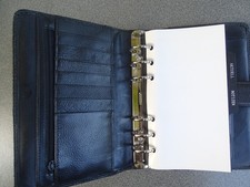 Terminplaner "Terminus"  Timer in echt Leder schwarz A6  ZEITPLANER - RINGBUCH