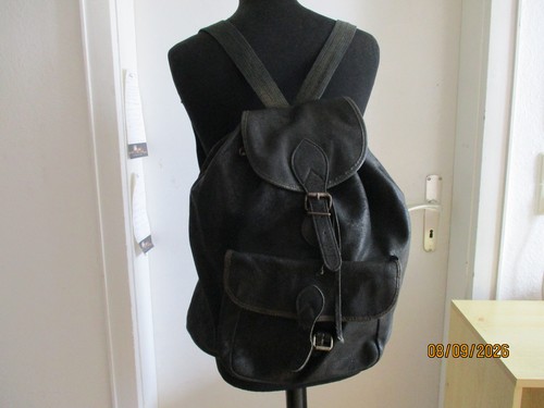 Rucksack schwarz echtes - -,