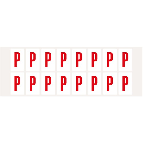 Aufkleber buchstabe - buchstabe, p