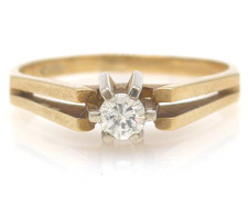 Größe 60 Ring 585 GOLD 14 Karat Gelbgold anello bague design Diamant G3645/25