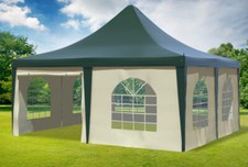 Gartenpavillon 5x5m pvc grün - 5x5m,