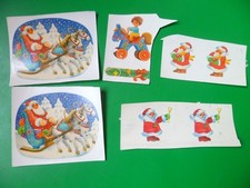 schöne DDR Abziehbilder Schiebebilder Weihnachten Weihnachtsmann Weihnachtsmotiv