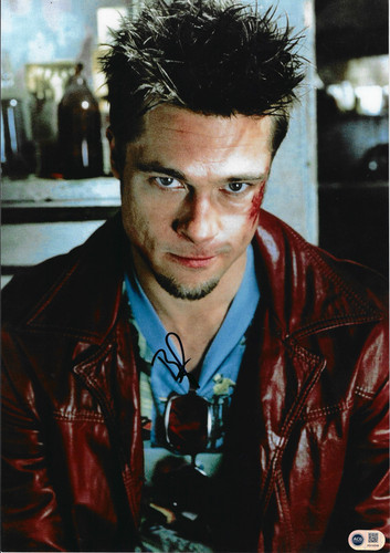 Brad pitt signed fight club - brad,