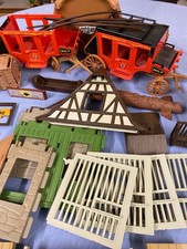 Playmobil Konvolut Häuserteile, Kutschen, Verschiedenes für Bastler
