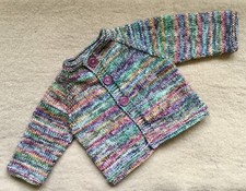 Baby Strickjacke Garden Party, handgestrickt, ca. Gr. 68 *Unikat*