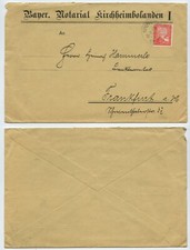114767 - Beleg Bayer. Notariat Kirchheimbolanden - 28.8.1925 nach Frankfurt a.M.