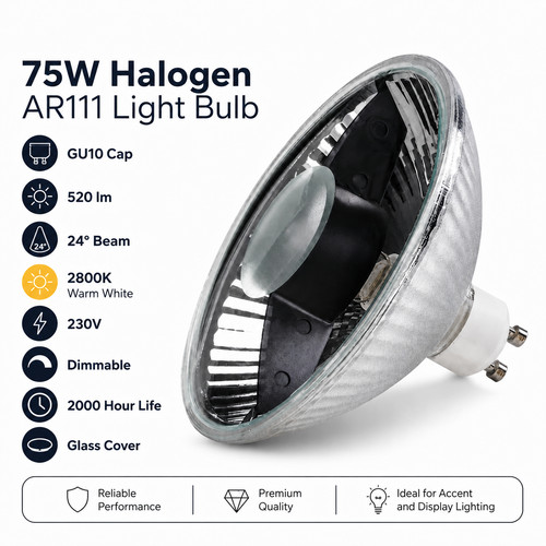75w ar111 gu10 halogen - 75w,