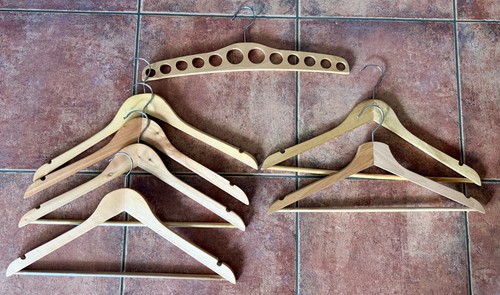 Holz kleiderbügel set - 7x,