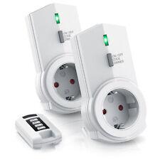 Bearware Dimmbare Steckdose Funkübertragung 2 Stk + 1 Fernbedienung Weiß