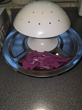 Party-Set Party-Pilz aus Edelstahl, Silber, 13,5 cm Höhe, mit abnehmbarem Pilz u