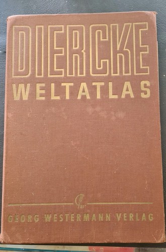 Diercke weltatlas 1957 vintage - weltatlas,