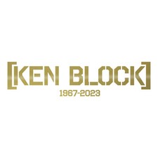 Aufkleber Ken Block 1967-2023 Gold Metallic Gedächtnis Sticker Hoonigan K159