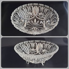 Glas Schale mit Füßchen - für Gebäck Sahne Konfekt - Deko Schüssel 