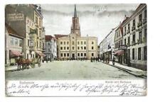 AK  Rathenow  Markt mit Rathaus gelaufen  1909  gute Erhaltung