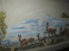 HUBER-DACHAU Richard, *1902 Rehfamilie in Seelandschaft