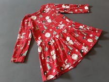 Next Mädchen Weihnachtskleid 98 langarm Winterkleid rot Shirtkleid Weihnachten