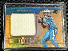 Panini NFL Gold Standard Cam Newton 2017 /25 Patch Player-Worn Football Goldgear