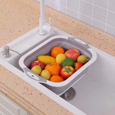 Küche Camping Zusammenklappbare Abwaschschüssel faltbar Hackbrett Schneidebrett