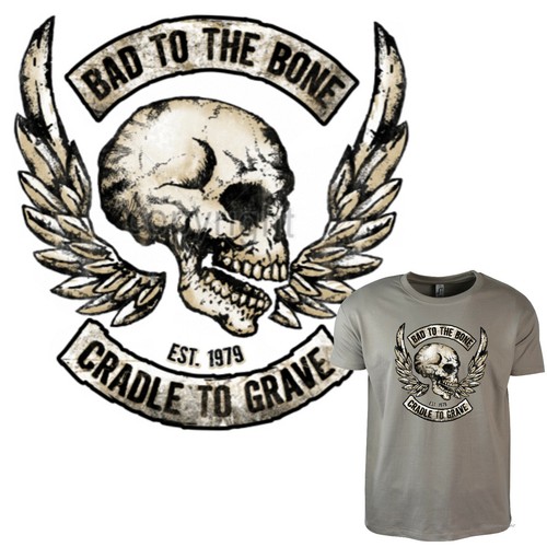 Biker shirt skull gothic - biker, t-shirt