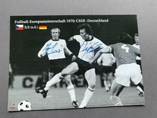 ERICH BEER & DIETER MÜLLER  EM 1976 DFB signed signierte AGON BigCard 15x21 