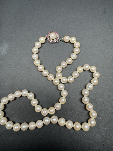 Echte perlenkette mit - ,