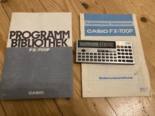 Casio FX-700P Taschenrechner, Minicomputer, programmierbar, Handbuch, Bibliothek
