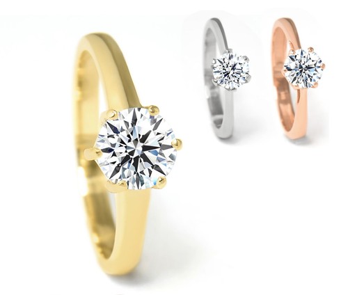 Diamant ring 585 weißgold - ring,