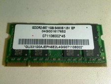 1GB DDR2 Arbeitsspeicher RAM Elpida GDDR2-667 64MX8 1.8V Asus X50RL