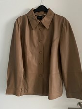 Madeleine Leder Hemd Jacke Overshirt braun/nougat Größe 44 neu