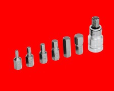 7 tlg Innensechskant Stecknuss Bits Set 4mm - 12mm Für Inbus Schraube YT-0412