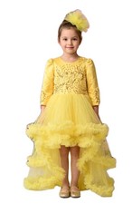  Mädchen Kleid Gr. 116 Gelb