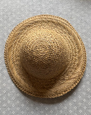 2 x Puppenstrohhut für antike