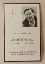 In Memoriam Josef Meinrad / Oberst Böckl - Gedenkbild / Film / TV/ Theater