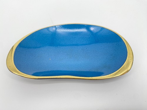 Messingschale emaille blau - emaille,
