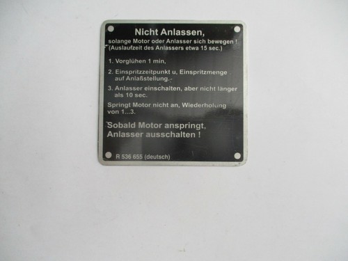 Typenschild schild hanomag - schild,