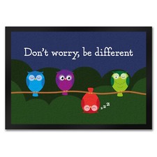 Eule Fußmatte in 35x50 cm mit