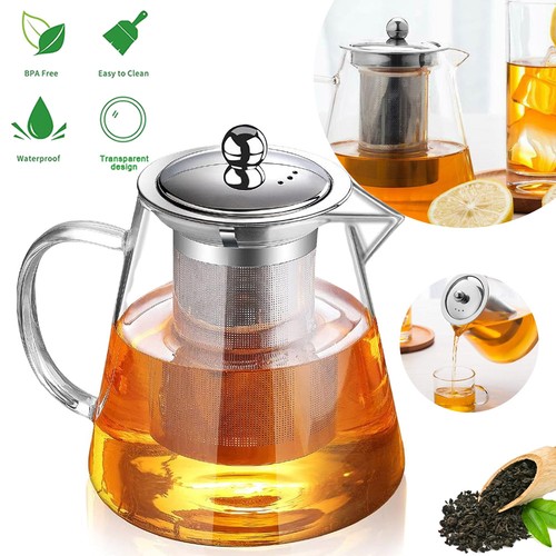 Teekanne glas mit sieb 3l - glas, 1,3l