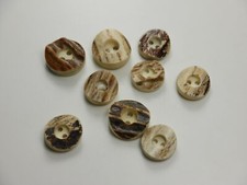 10 Stück Horn Trachtenknöpfe Knöpfe Zierknöpfe mit Muster d=18 mm TK-III
