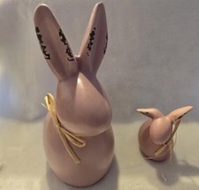 Deko Figuren Hase Osterhase Ostern rosa Shabby Look