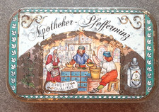 Alte Blechdose Apotheker Pfefferminz Werbung Apotheke am Jungfernstieg Hamburg