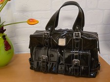 MCM Bowlingbag Lackleder braun