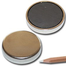 10 FLACHGREIFER TOPF MAGNETE HARTFERRIT D50x10 mm FERRIT MAGNETSYSTEME 22 KG