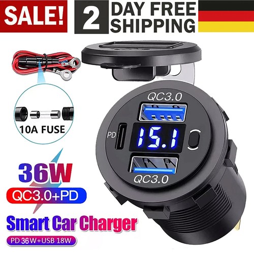 Usb auto kfz steckdose 12v - 12v, qc