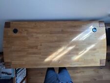 Schreibtisch Eiche voll massiv 170 cm lang x 75 cm tief, Platte 25 mm, gebraucht