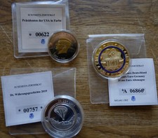3 x MEDAILLEN - J.F.Kennedy-20Jahre Euro -Dt.Währungsgesch.-Gedenkprägungen - PP
