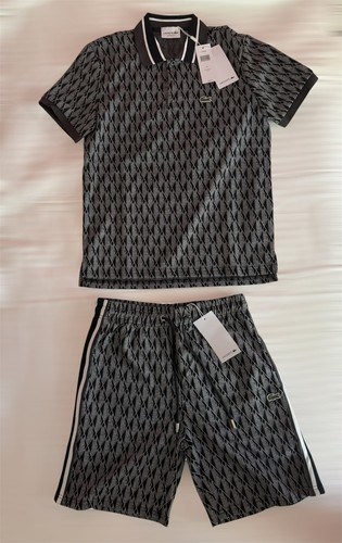 Lacoste monogram anzug schwarz - monogram,