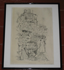 Bernard Schultze,  Original-Radierung  handsigniert,  "Selbstgespräch"